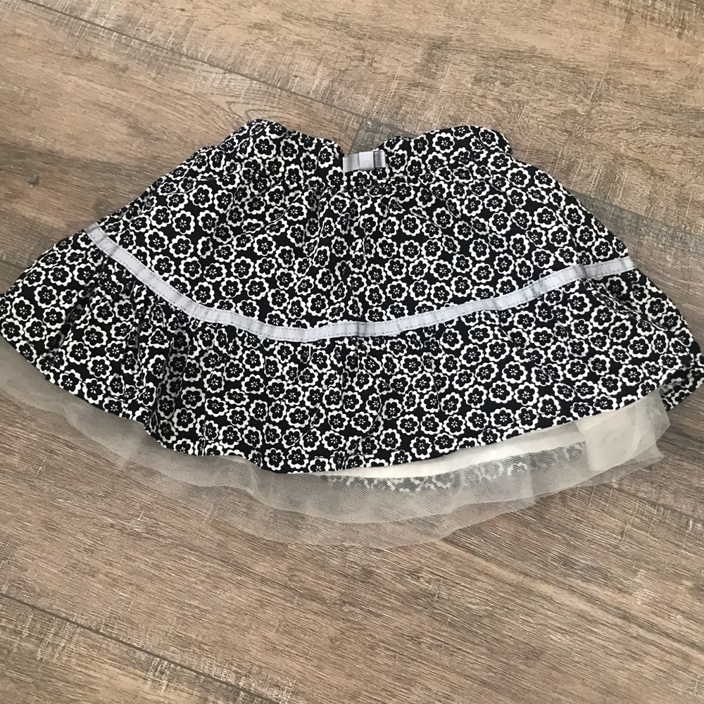 Boho🖤 Floral Daisy Flower Layered Tulle Skirt Elastic Waist Pull On Toddler